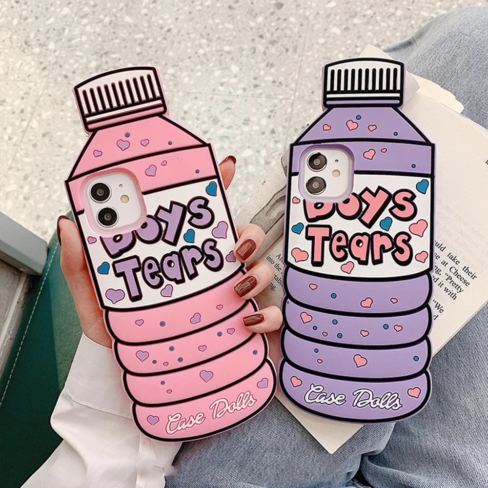 Boys Tears Case Dolls Bottle soft for iPhone 6 6s Plus 7 8 X SE 2020 XR XS Max 11 12 Pro Max Case silicone Phone Back Cover