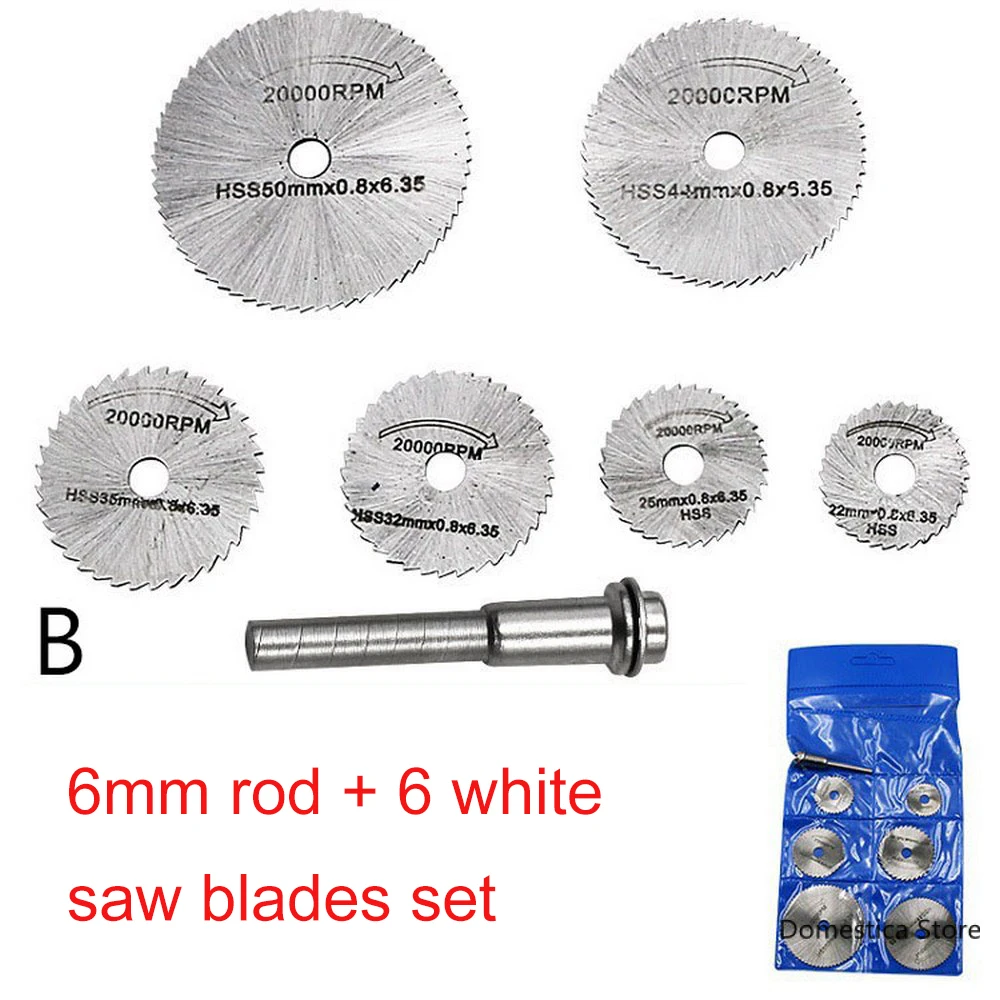 Electric Grinder High Speed Steel Cutting Blade Wood Plastic Copper Aluminum Soft Small Saw Blade 3.2MM 6MM Rod Accessories