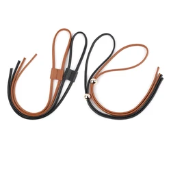 1 Pc PU Leather Drawstring Pull String Purse Strap Replacement for Bucket Bag Shoulder Bags Accessories DIY Making Supplies