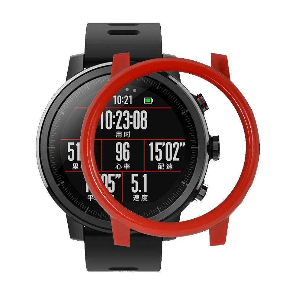Capa protetora PC rígida para Xiaomi Huami Stratos 2 2S Smartwatch Protector Shell