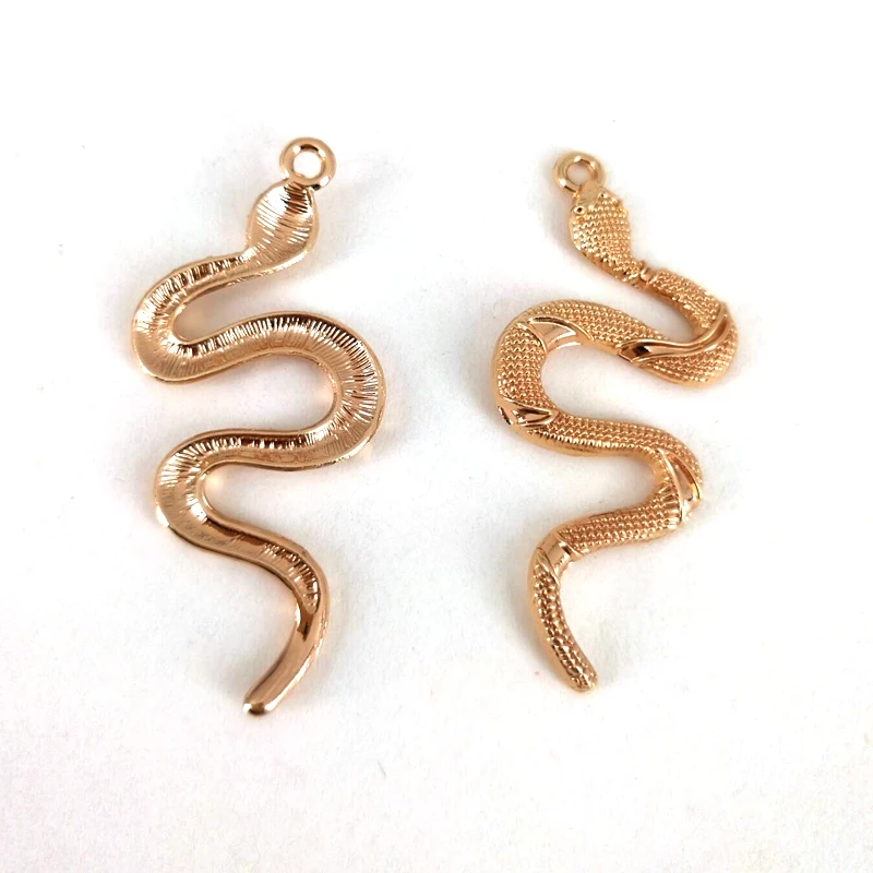 hzew 50pcs Snake charm For Women New Animal Snake Dangle Pendant  Minimalist Style Trendy Female Birthday Jewelry Bijoux Gift