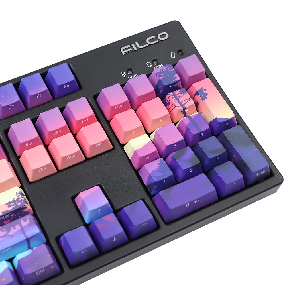 

Dye-Subbed Landscape Keycap Set OEM Profile 110 Keys Pbt Personalized Keycaps Set for GK61/TKL87/108 Mechanical Keyboard Key Cap