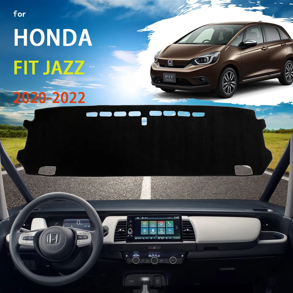 Dashboard Cover Dash Mat for Honda Fit Jazz GR1 GR2 GR3 GS 2020 2021 2022 Pad Sunshade Cushion Sun Visor Parasol Car Accessories