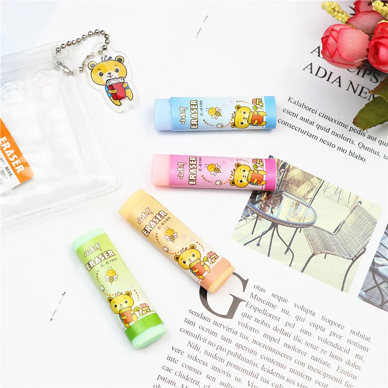 4PCS/lot Cute Eraser  Easy to store in bag packaging Children's learning stationery gift prizes