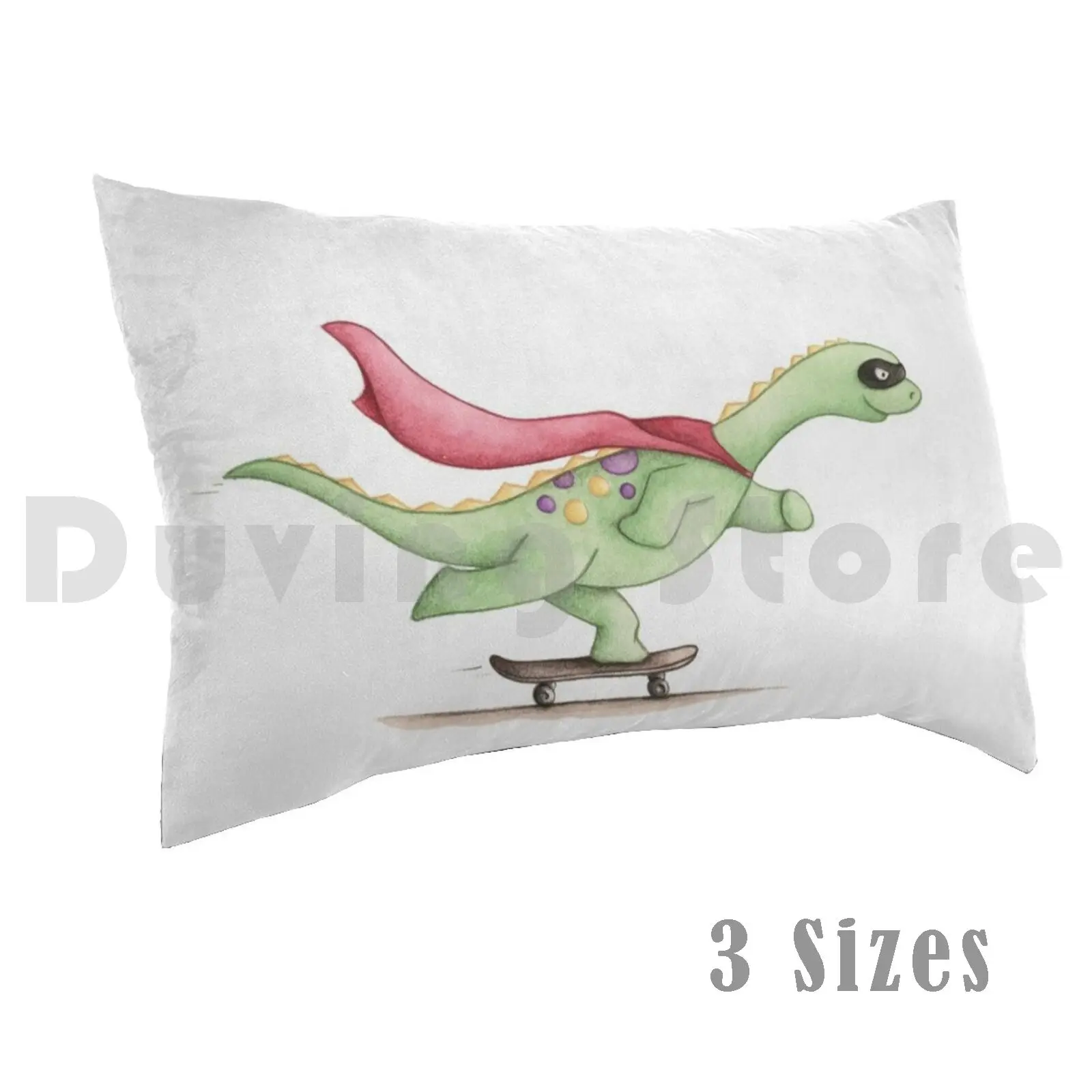 Super Dino To The Rescue Pillow Case DIY 50*70 Superhero Dinosaur Kids Children Funky Unique Original Fun