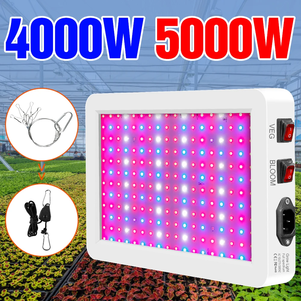 

4000W 5000W светодиодный Grow светильник полный спектр 220V Quantum доска Фито лампы для растений светильник ing Fitolampy Гидропоника роста палатка 2835