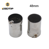 ZSDTRP Universal 48MM Front Mid End Catalyst Silencer DB Killer For Motorcycle Exhaust Muffler Silencer Noise Sound Eliminator
