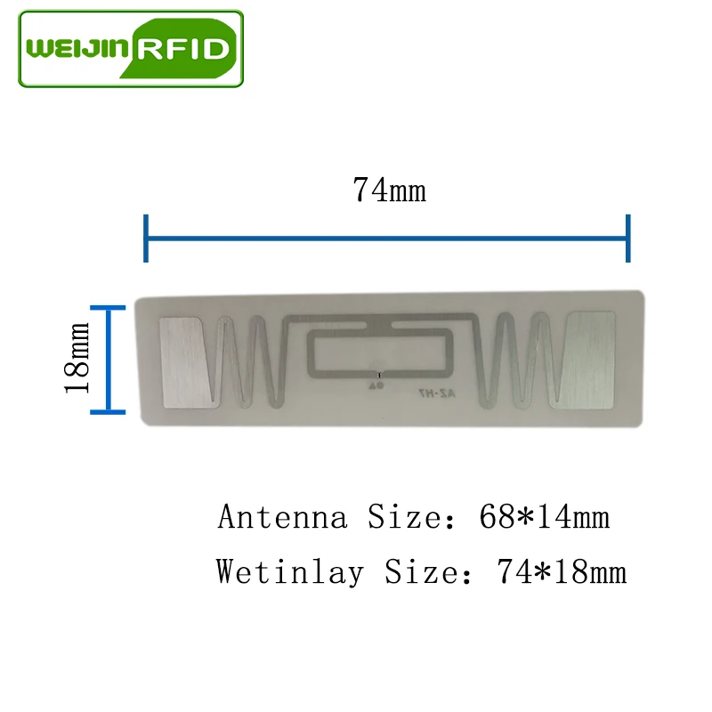 RFID sticker UHF NXP Ucode7 AZ-H7 wet inlay 915mhz 900 868mhz 860-960MHZ EPCC1G2 6C smart card adhensive passive RFID tag label