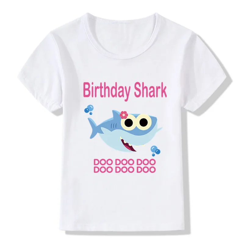 Matching Family Outfit For Birthday Shark Theme T-shirt Birthday Kids Funny Party Family Look Clothes Father Mother Daughter Son