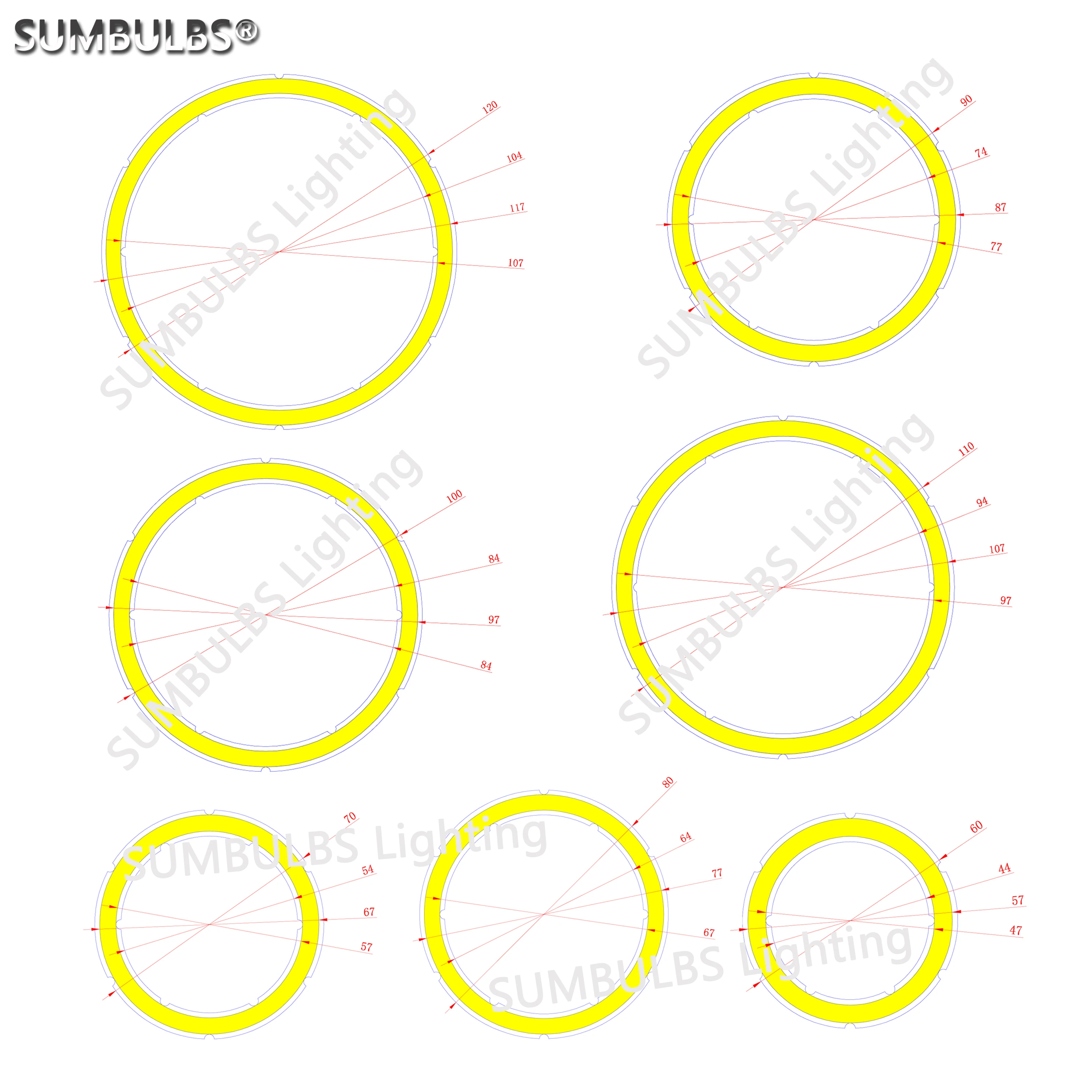 Imagem -04 - Lâmpada Anelar de Led Cob 60120 mm Lâmpada Regulável Olhos de Anjo com Controle Remoto e Dimmer