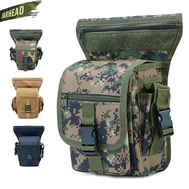 

Outdoor Military Waist Pack Tactics Ride Leg Bag Utility Thigh Pouch Adjustable Waist And Drop Leg Straps Hiking Men Waist Bag