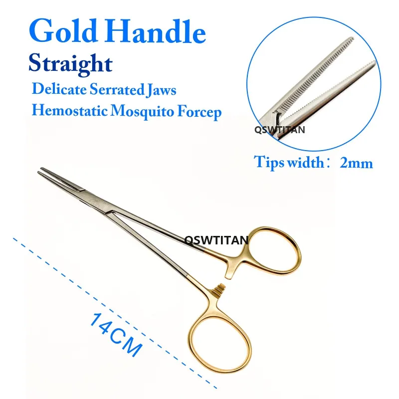 Hemostatic คีมเครื่องมือผ่าตัด Hemostat Dental Forceps