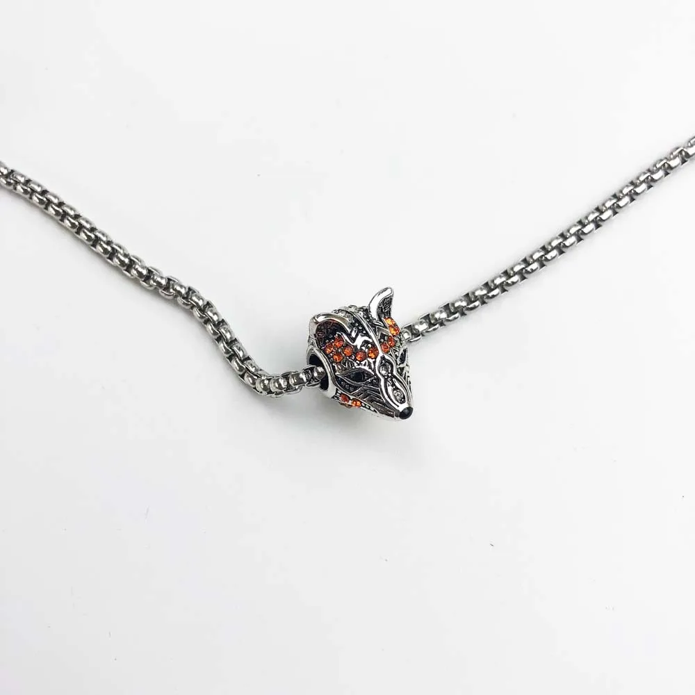DIY Beads Fox Bear Tiger Panther Charm 5mm Hole,Fashion Silver Jewelry Trendy Gift For Women Men Fit Bracelets Necklace Choker