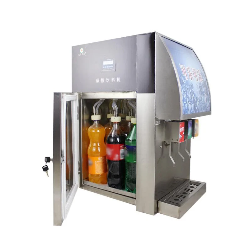 Automatic Soft Drink Machine Soda Dispenser Chilled Cola Machine Commercial Iced Cola Drink Machine