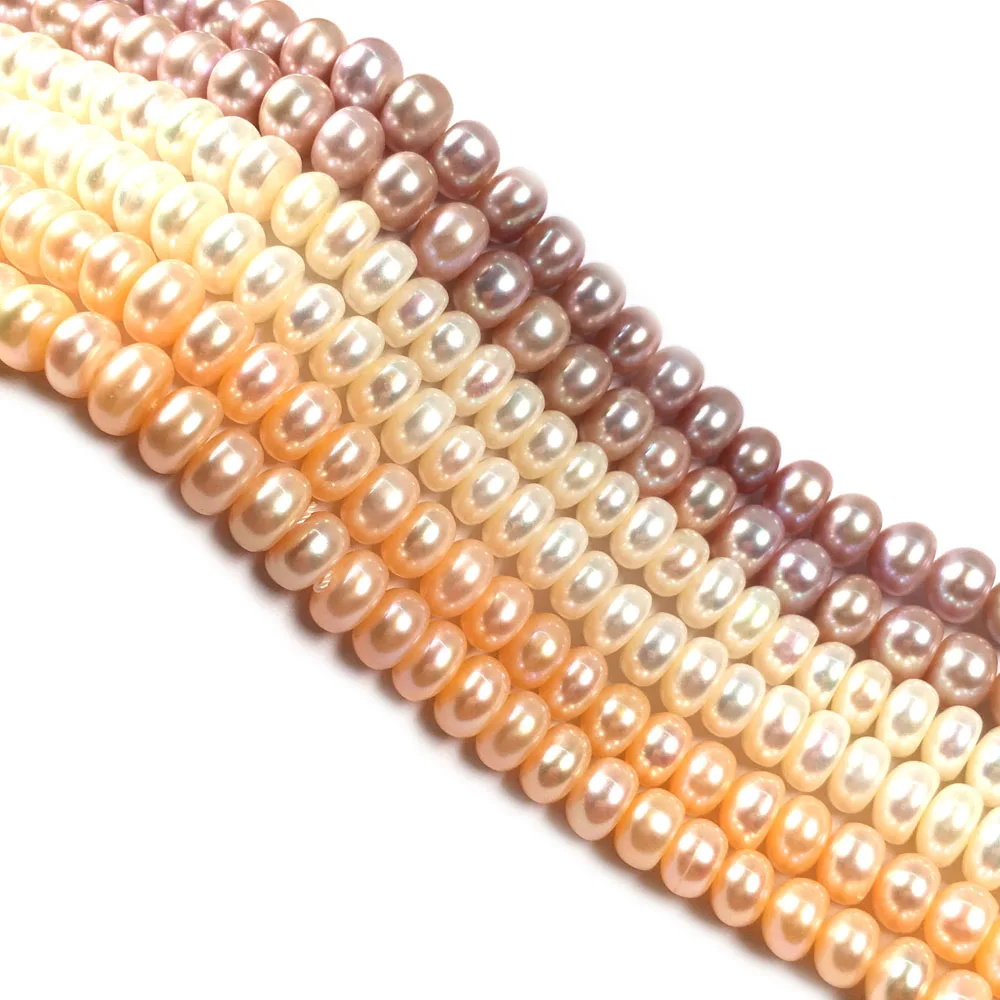 Natural Freshwater Pearl Beading Flat shape Isolation Punch Loose Beads For jewelry making DIY Necklace Bracelet Accessories