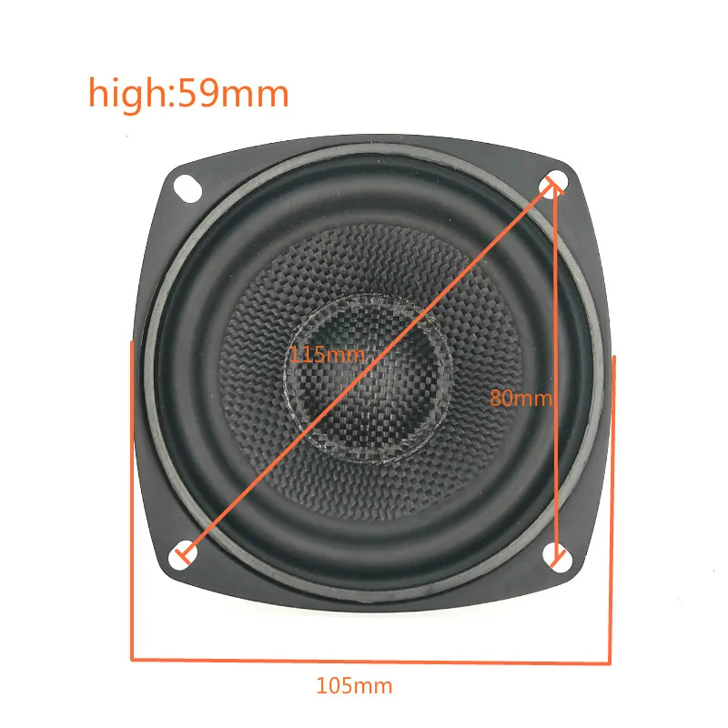 SOTAMIA 1Pc 4 Inch Midrange Woofer Sound Speaker 4 Ohm 30W Glass Fiber Rubber Edge Loudspeaker DIY Bluetooth Audio Music Speaker