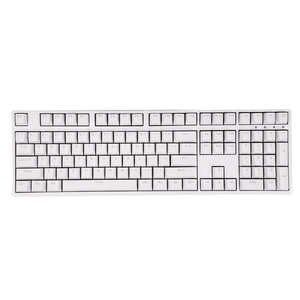 108 키 흰색 키캡 ABS OEM 높이 정장, 61 87 104 기계식 키보드 투명 백라이트 앤 프로 2 GK61 SK61 PC 게임용