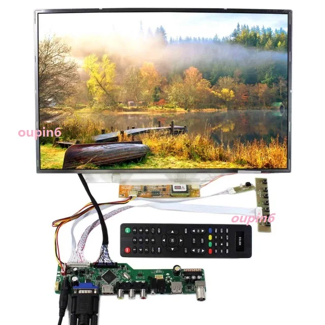 LCD 컨트롤러 드라이버 보드, M170EG01 V8 VGA AV 디지털 신호, 30 핀, 4 램프, 1280X1024, 17 인치 TV USB 키트 모듈, 신제품