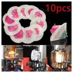 10pcs 70mm/100mm Camping Gas Lantern Mantles Cover Durable Gauze Mesh Light Safe Outdoor Tools Spare Parts Lampshade