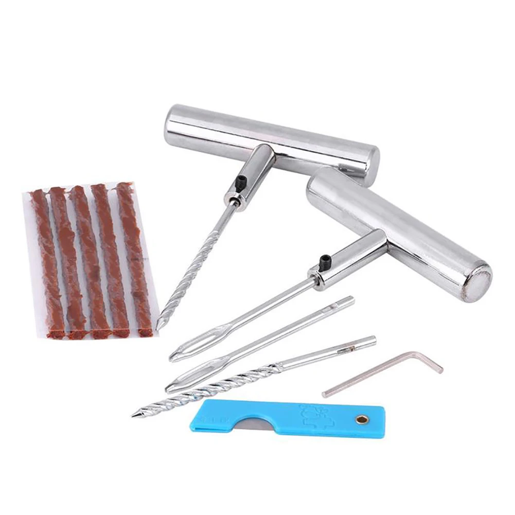 50% HOT SALES!!! Car Vehicle Motorbike Wheel Tire Repair Tools Set Fix Kit Mending Accessories