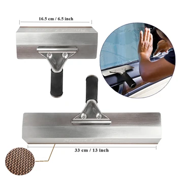 FOSHIO 6.5/13-Inch Handle Window Tint Holder Car Protective Film Wrap Speed ​​Loader Scraper Carbon Fiber Vinyl Edge Tuck Squeegee