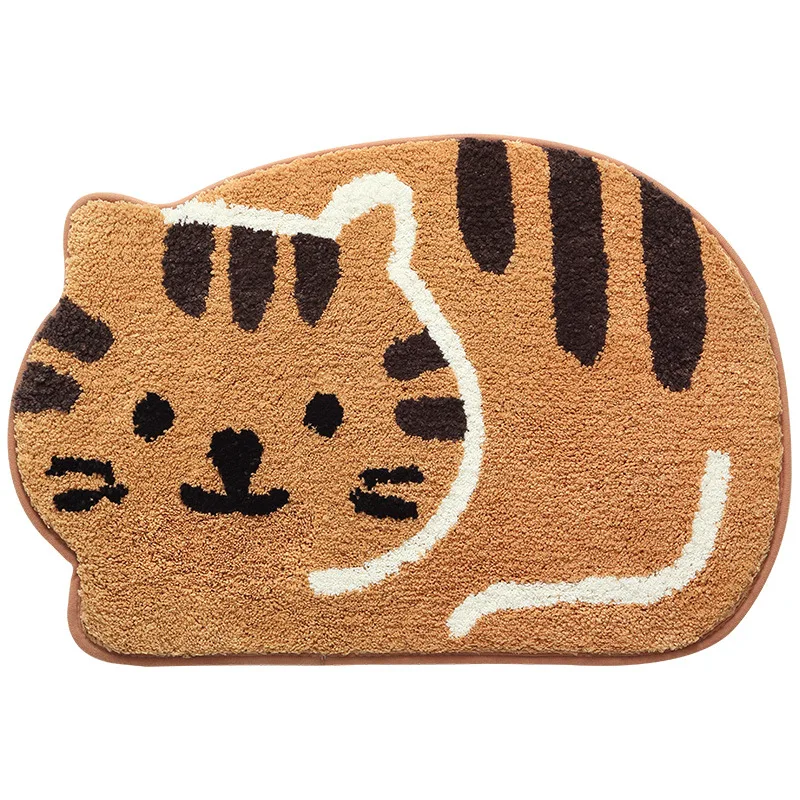 Cartoon Cat Bathroom Door Entrance Mat, Non-Slip Bath Rug, Absorbent Toilet Mat, Anti-slip Door Mat