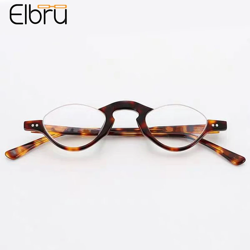 

Elbru Hot Style Anti-blue Light Reading Glasses Half-frame Presbyopia Eyeglasses High Definition Spectacles Unisex +10 to +3.5