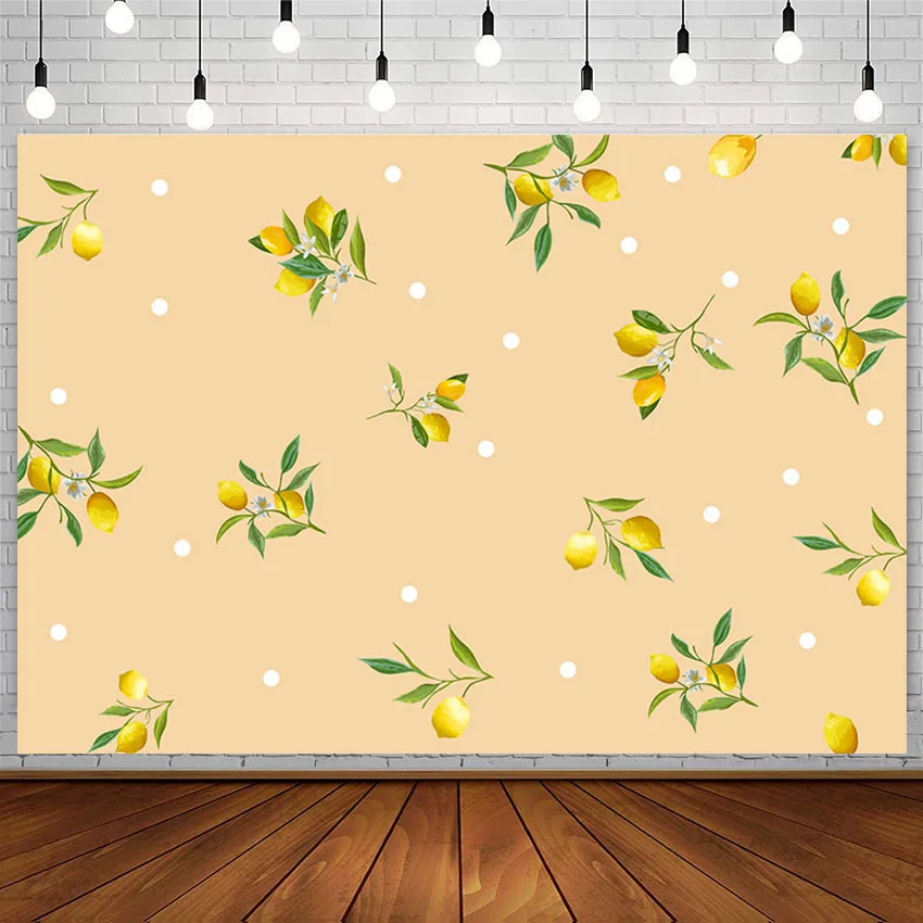 

Avezano Lemon Backdrops Fruit Birthday Party Baby Portrait Cake Smash Photography Background For Photo Studio Decor Photozone