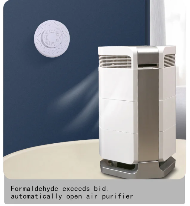 Wifi Tuya Zigbee Smart Kooldioxide Detector App Controle Air Box CO2 Gas Sensor Formaldehyde Voc Temperatuur Vochtigheid Sensor