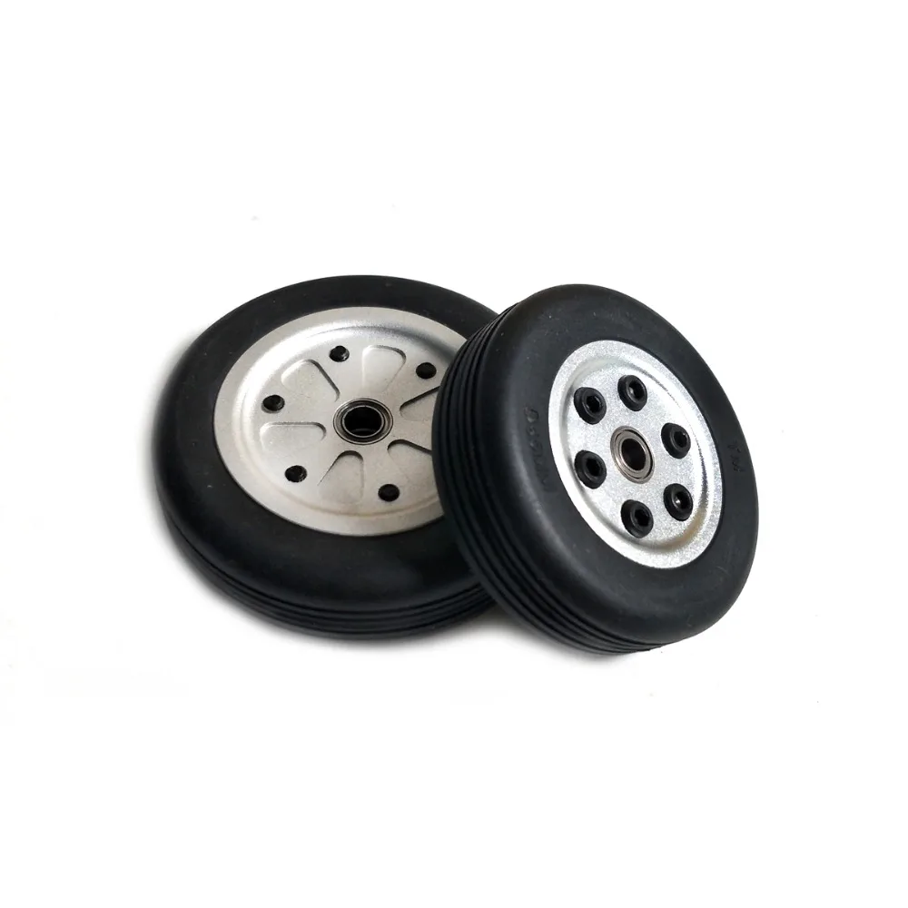 1pcs Rubber Wheel with Aluminum Hub for RC Turbojet Airplane Model Diameter 40mm 43mm 50mm 55mm 60mm