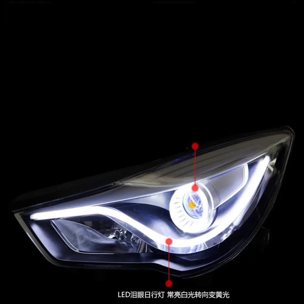 Eosuns Headlight Assembly for haima S5 14-18 low high beam led bi-lens drl headlamp автомобильные товары