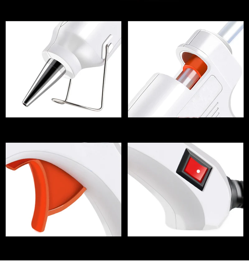 Imagem -04 - Pistola de Cola Quente com Bastões de Cola Ferramenta de Reparo Elétrico Pistolas Industriais Temperatura Térmica 40w80w100w120w150w mm 11 mm