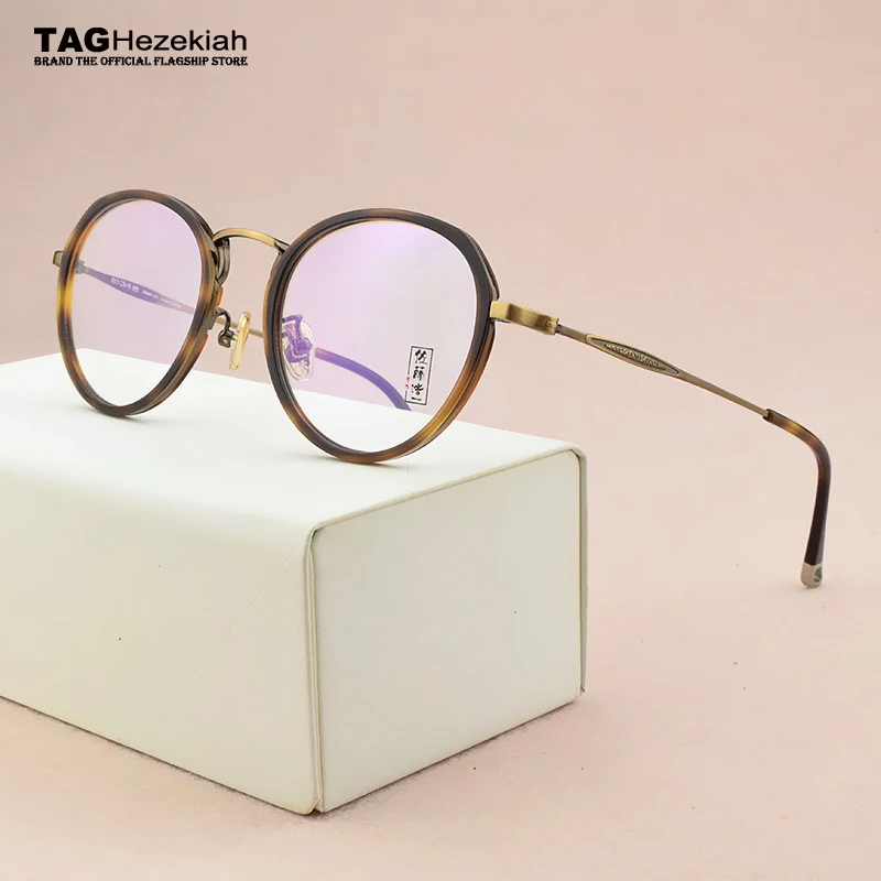 

2024 Brand Glasses Frame Men Ultralight Women Vintage Round Prescription Eyeglasses Retro Optical Frame men's spectacle frames