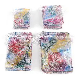 10-50pcs 7x9/9x12/10x15/13x18CM Organza Bags Jewelry Packaging Bags Wedding Party Decoration Drawable Bags Beads Gift Pouches