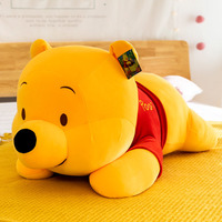 Disney Winnie The Pooh Plush Doll Toy Cartoon Prone Posture Winnie Pooh Bear Soft Stuffed Toy Pillow Kids Xmas Birthday Gifts