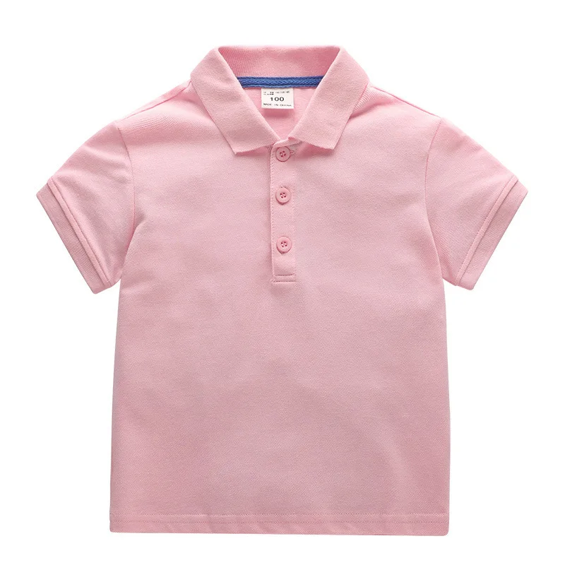 色とりどりの夏のポロシャツ,男の子用の綿の服,半袖のtシャツ,男の子用の青と白の服