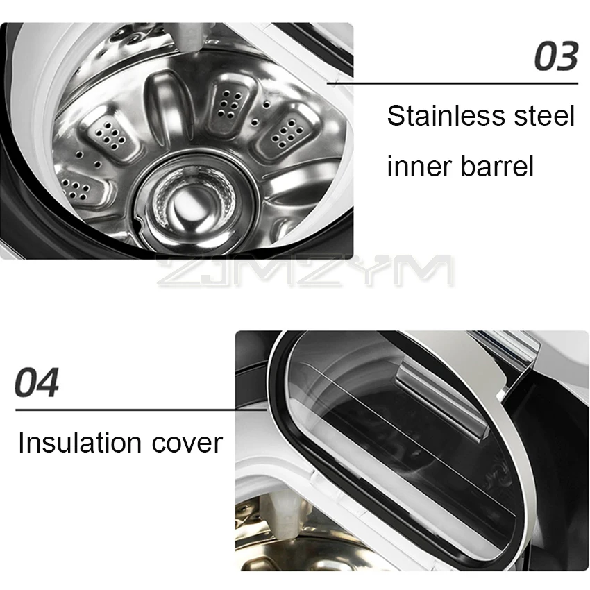 휴대용 전자동 세탁기 및 건조기, 다기능 고온 가정용 여행용 미니 세탁기, 2KG