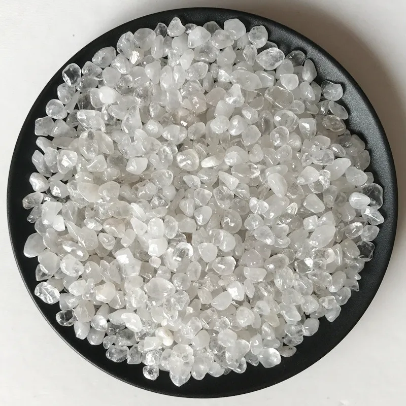 4-6mm 7-9mm Natural White Crystal Gravel Quartz Crystal Rock Chips Natural Quartz Crystal 100g