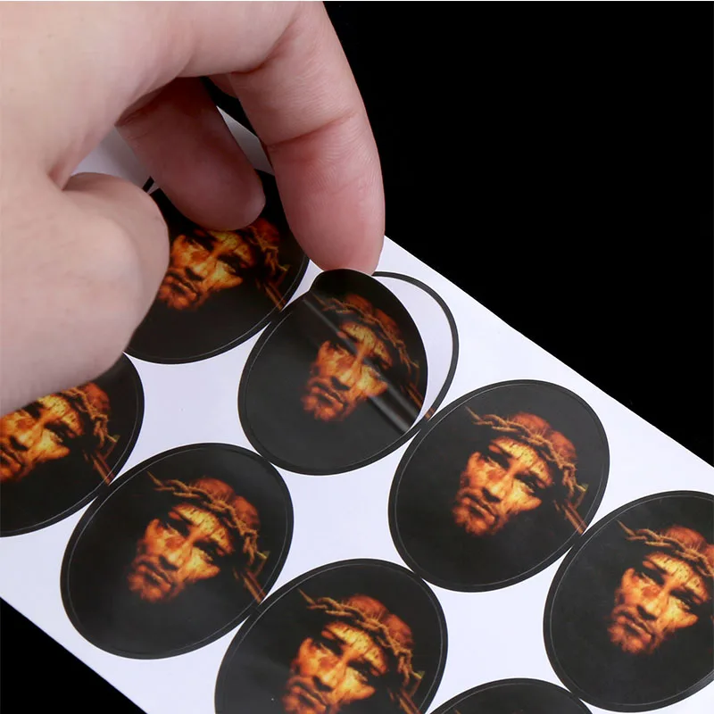 50pcs Oval Religious Catholic Saint Mary Sticker Accessories