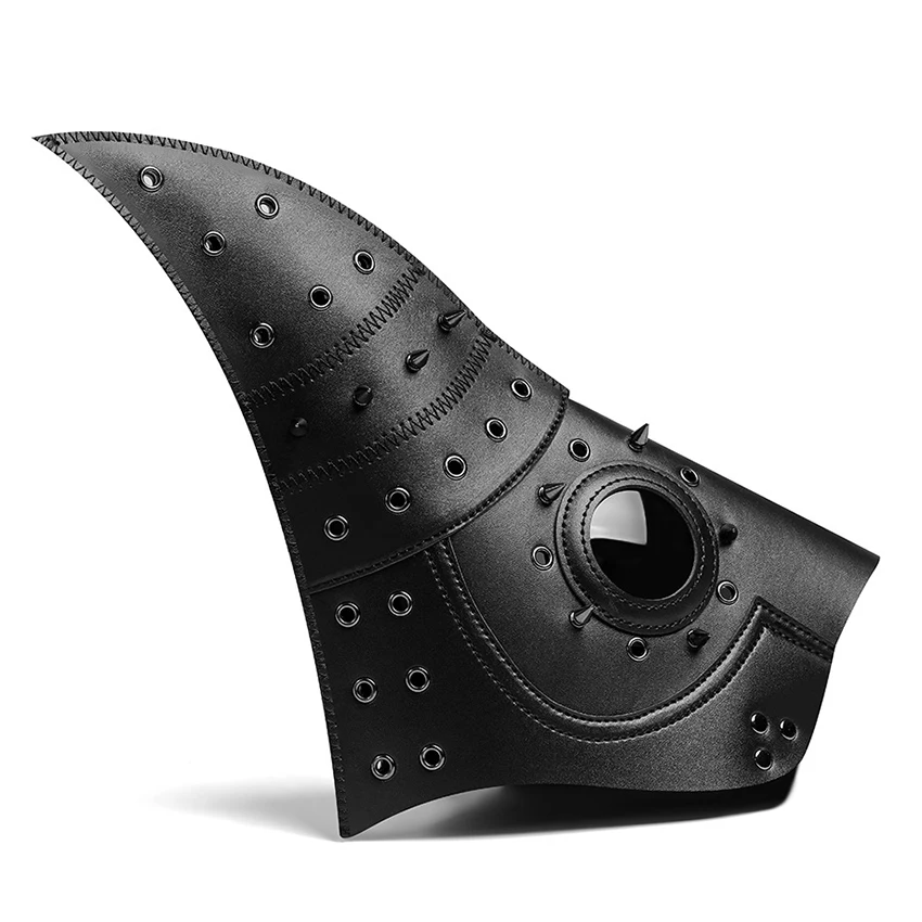 Plague Doctor Mask Leather Gothic Glasses Adult Halloween Mask for Face Women Cosplay Medieval Steampunk Carnival Masquerade