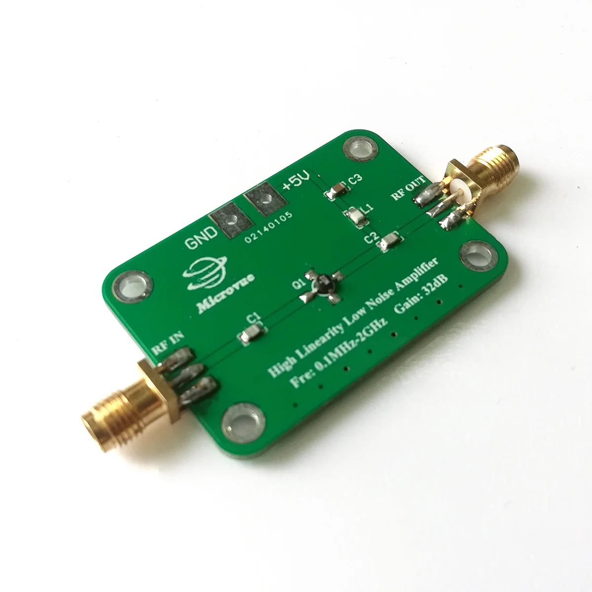 LNA Low Noise Amplifier Broadband L-Band Shortwave Ultrashort Wave 0.1MHz~2GHz Gain 32d