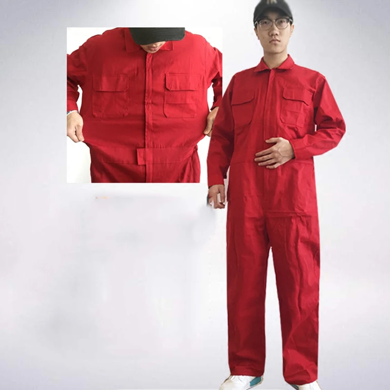 

Cotton Working Overalls Workwear Men Women Long Sleeves Workshop Uniform Auto Repair Welding Suits Mechanical Coveralls Jumpsuit