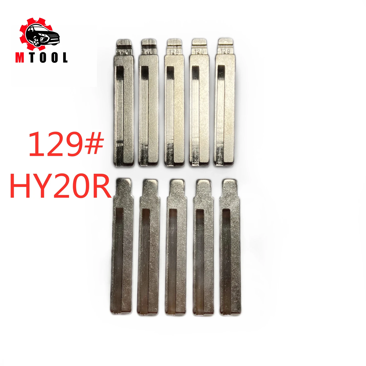 10pcs/lot #129 lishi HY20R Metal Blank Uncut Flip KD VVDI Remote Key Blade for Hyundai Santa Fe Veloster Auto Replacement