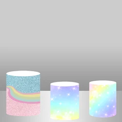 Unicorn theme Round Background Plinth Cover Custom size