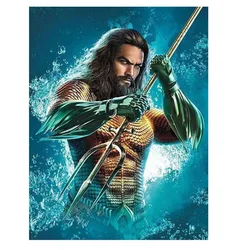 5D DIY pełny kwadrat/okrągły diamentowy obraz film plakat Aquaman 3D haft Cross Stitch Rhinestone mozaika do dekoracji domu