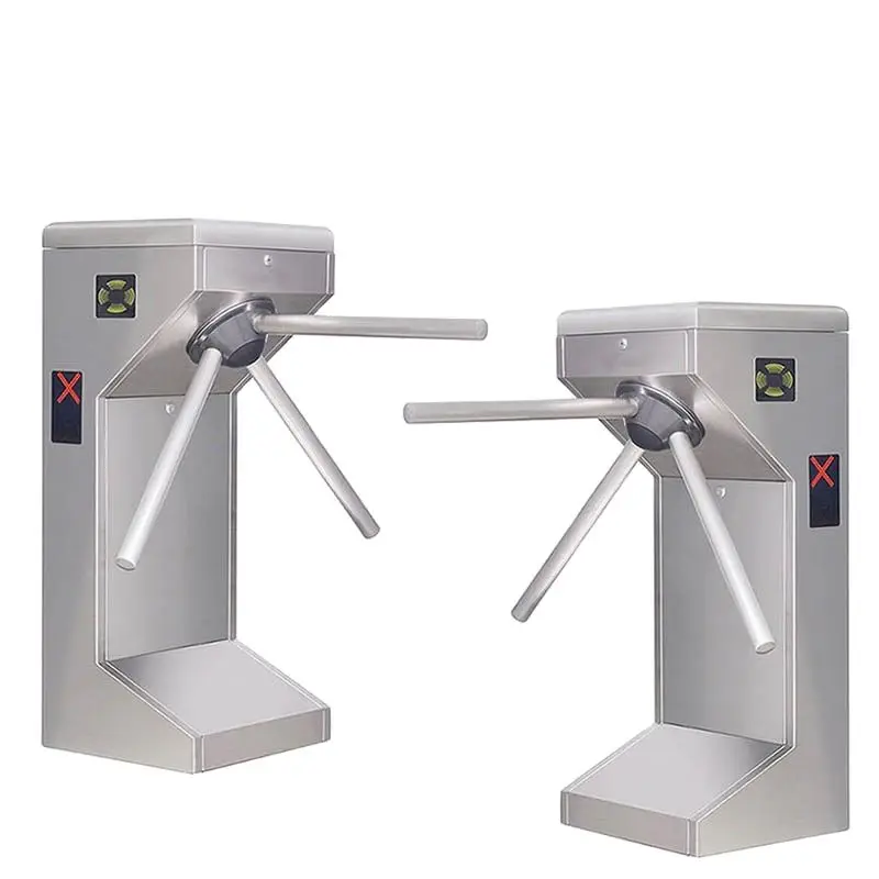 KINJOIN Vertical Waist High Tripod Turnstile /Construction Engineer Management Access Control SystemTurnstile Atuo Gate
