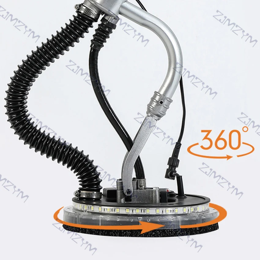 710W 1.6m Telescopic Long Pole Wall Grinding Machine Disc Sanding Machine Electric Wall Sander Polisher With LED Light 220V