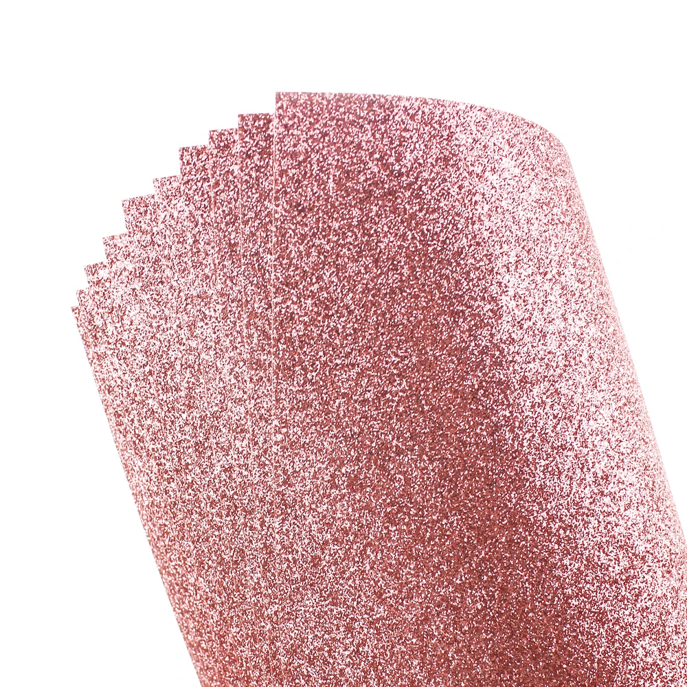 Shiny Pink Glitter Cardstock Paper, 10 Sheets A4 Single Sided Sparkle Card Stock for Crafts (8*12inch)