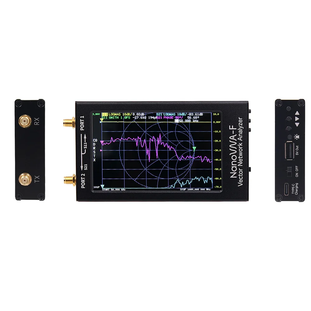 NanoVNA-F Vector Network Analyzer Antenna Analyzer 10K-1500MHz 4.3