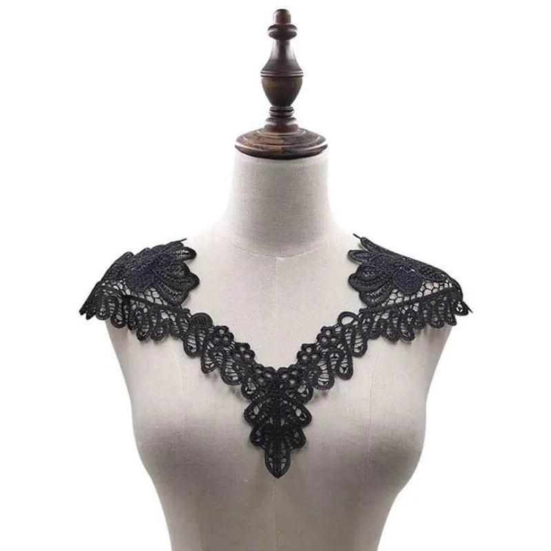 High Quality Lace Fabric Trim Delicate Floral Lace Trim Neckline Collar Venise For Costumes BW187